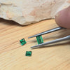 0.60ct TW Square & Baguette Cut Colombian Emerald Parcel