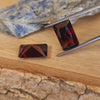 12.46ct TW Emerald Cut Red Garnet Pair