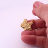 This interesting 9.784gr gold nugget was found by a metal detectorist and dug by hand in Clermont, Queensland, Australia.  Approx. 96% pure gold, with possible quartz inclusion.