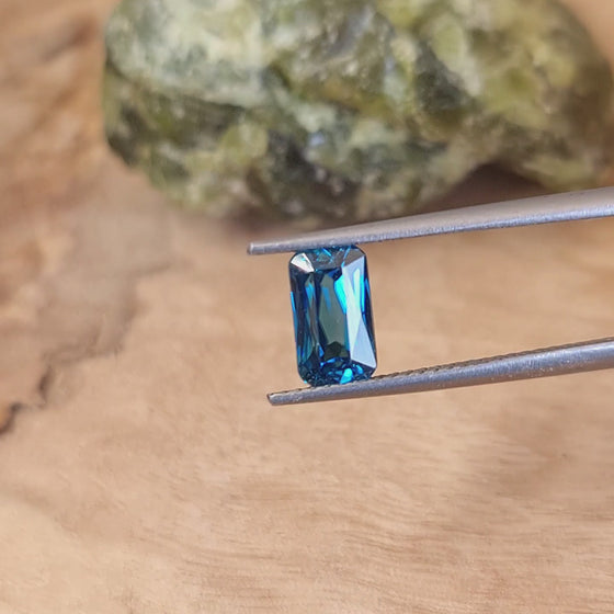 1.92ct Blue Emerald Cut Zircon