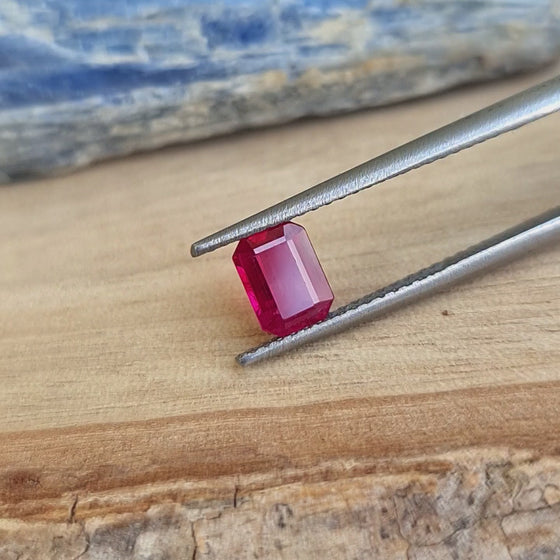 0.76ct Emerald Cut Ruby