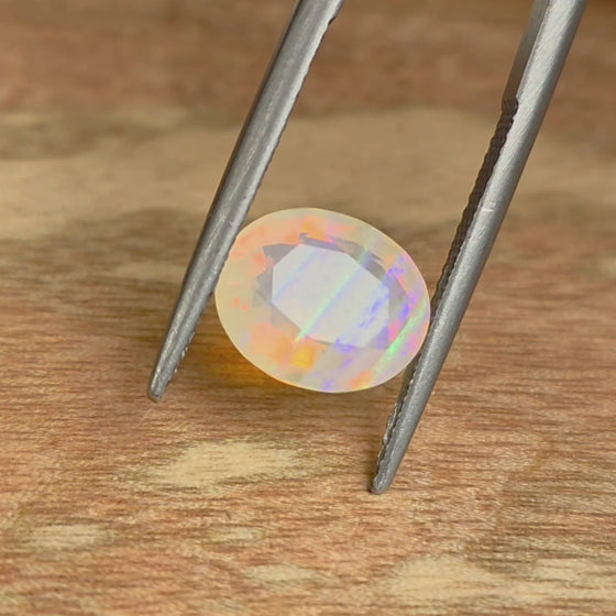 2.45ct Oval Cut Faceted Australian Opal