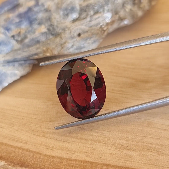 6.55ct Oval Cut Red Garnet