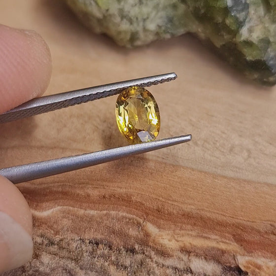 1.24ct Yellow Oval Cut Australian Sapphire