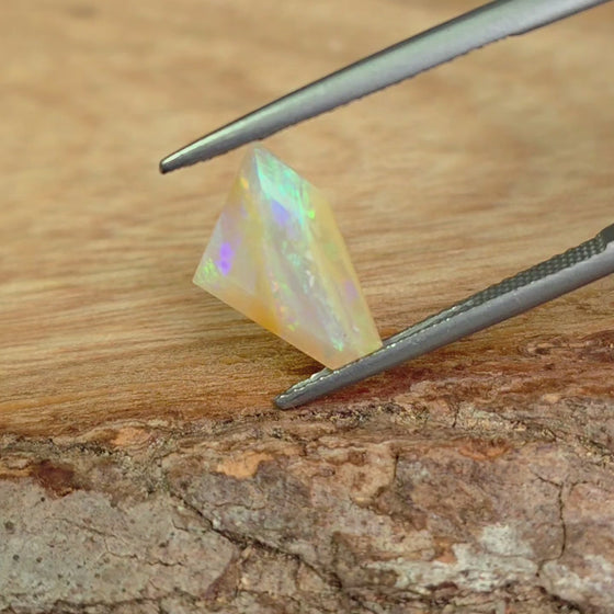 2.20ct Free-form Cut Faceted Australian Opal