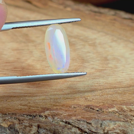 2.48ct Oval Cut Faceted Australian Opal