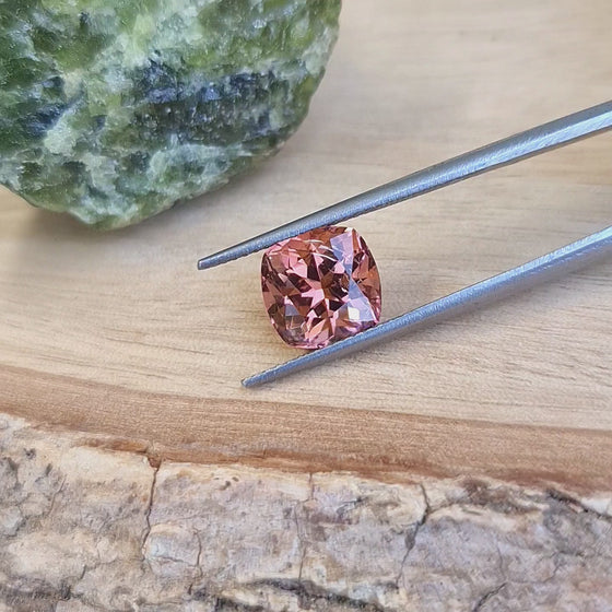 2.85ct Dark Pink Cushion Cut Tourmaline