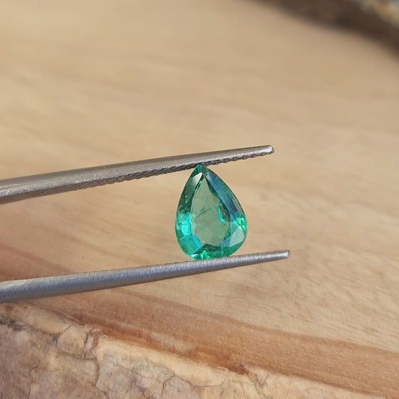 1.19ct Pear Cut Zambian Emerald