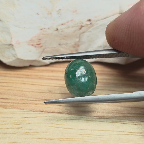 2.10ct Oval Cabochon Cut Madagascar Emerald