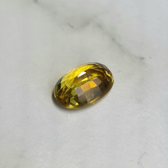 1.24ct Yellow Oval Cut Australian Sapphire