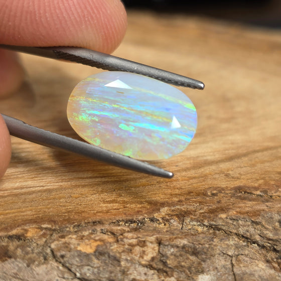 7.21ct Oval Cut Faceted Australian Opal