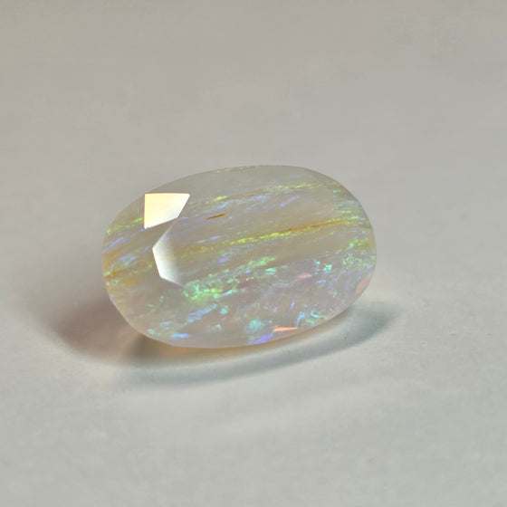 7.21ct Oval Cut Faceted Australian Opal