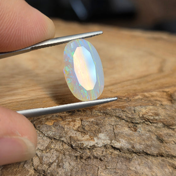 7.21ct Oval Cut Faceted Australian Opal