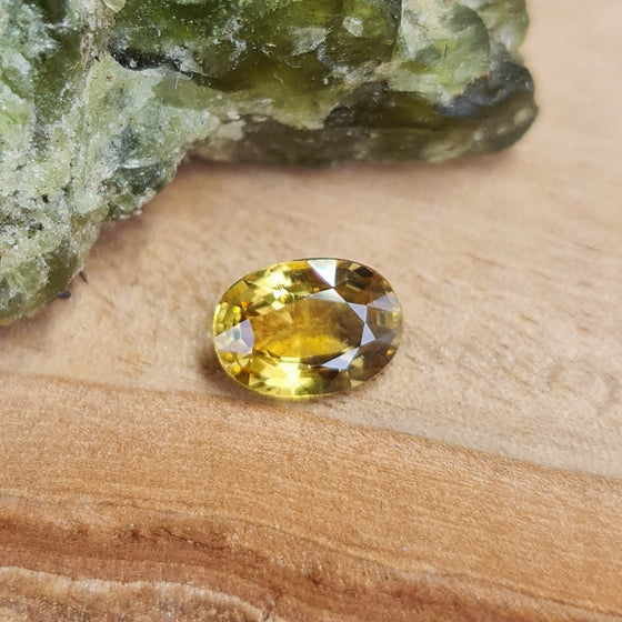 1.24ct Yellow Oval Cut Australian Sapphire