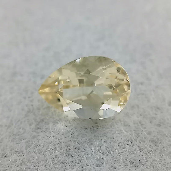 1.77ct Pale Yellow QLD Golden Labradorite Pear Cut