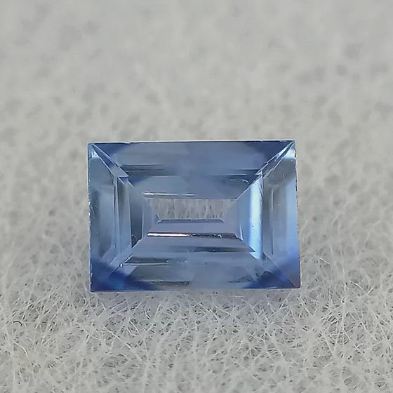 0.63ct Blue Sapphire Baguette Cut