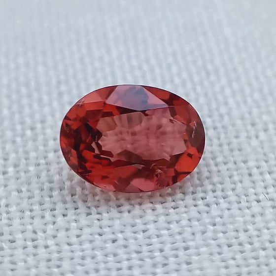 0.85ct Pinkish Red Tourmaline 7x5mm Oval Cut