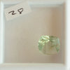 Green Fluorite cushion cut 2.82ct, clean pale green cushion cut checker board faceted stone, responsible sourcing gemstones 