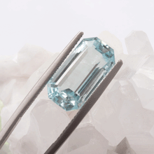  5.84ct Aquamarine in Emerald Cut, Beautiful Blue Aquamarine Gemstone