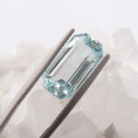 5.84ct Aquamarine in Emerald Cut, Beautiful Blue Aquamarine Gemstone ...