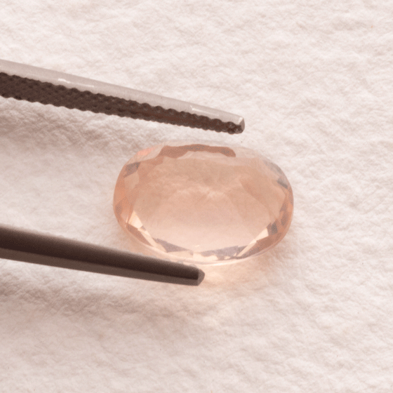 3.79ct Rose Quartz Oval Cut, Loose Pink Rose Quartz gemstone