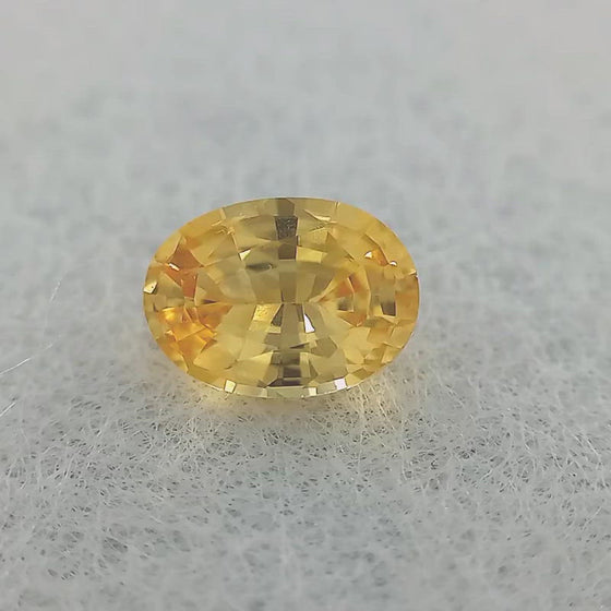 0.91ct Yellow Sapphire Oval Cut