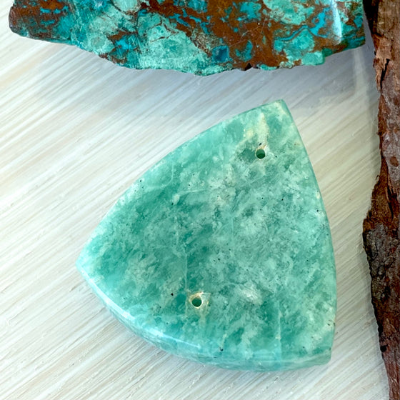 Amazonite Polished Triangle Gemstone Madagascar