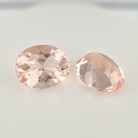 6.55ct Pink Morganite Oval Pair (11x9mm)