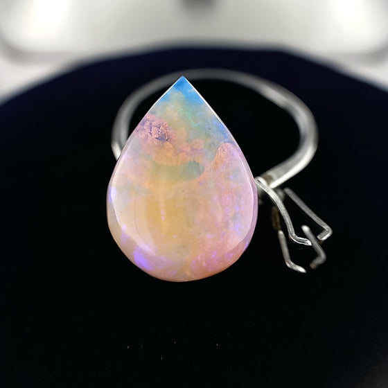 Australian Pipe Opal Pear Cabochon Cut Lawson Gems