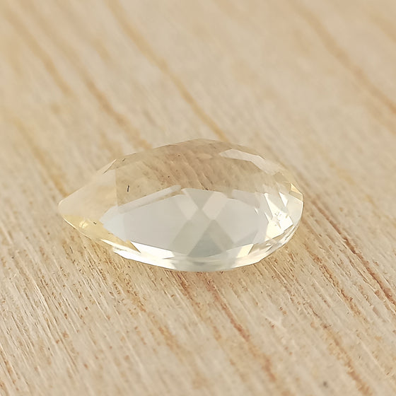 1.30ct Pale Yellow QLD Golden Labradorite Pear Cut