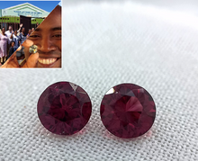  2.06ct Pink Garnet Round Cut Pair