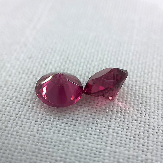 2.06ct Pink Garnet Round Cut Pair