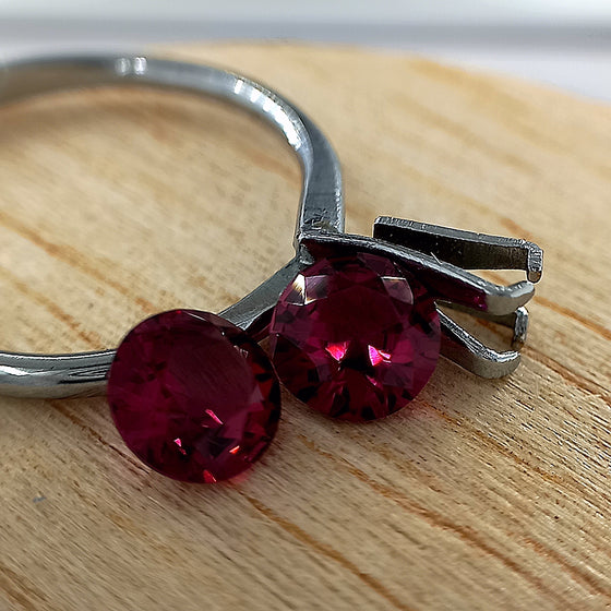 1.88ct Pink Garnet Round Cut Pair