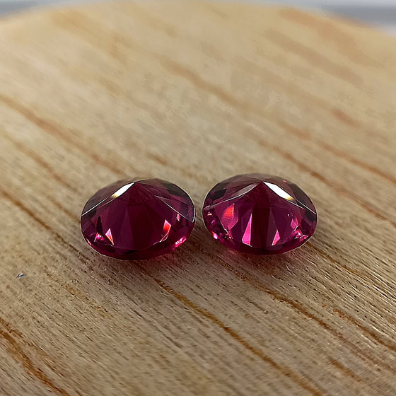 1.88ct Pink Garnet Round Cut Pair