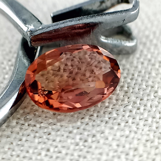 0.75ct Brownish Orange Tourmaline 7x5mm Oval Cut