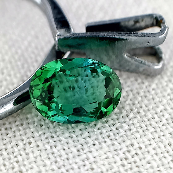 0.89ct Green Tourmaline 7x5mm Oval Cut