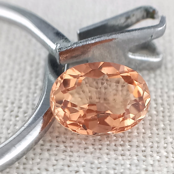 0.97ct Brownish Orange Tourmaline 7x5mm Oval Cut