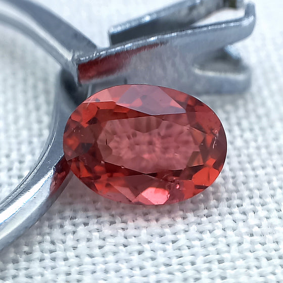 0.85ct Pinkish Red Tourmaline 7x5mm Oval Cut