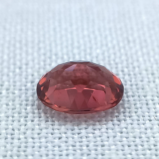 0.85ct Pinkish Red Tourmaline 7x5mm Oval Cut