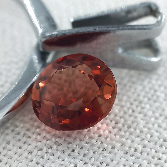 0.75ct Orange Tourmaline 5.75mm Round Cut