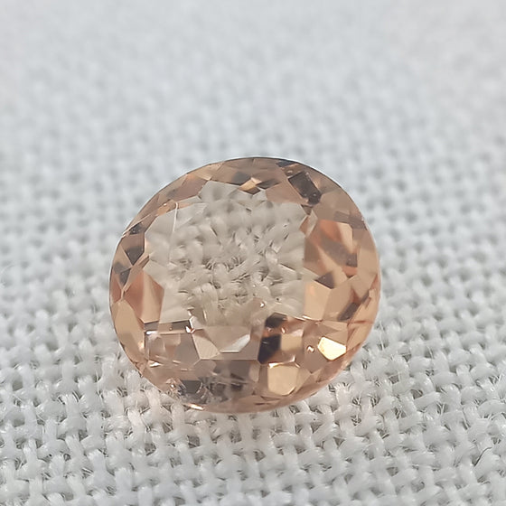 0.65ct Peach Yellow Tourmaline 5.50mm Round Cut