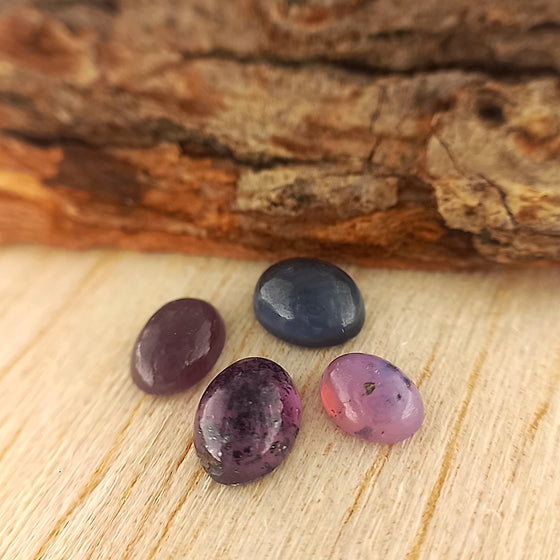 3.24ct Parcel Mixed Colours Sapphire Cabochon Cut