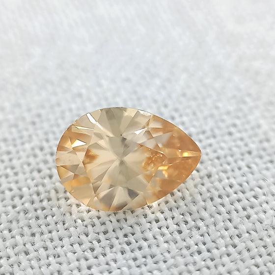 1.11ct Australian Pale Yellow Zircon Pear Cut