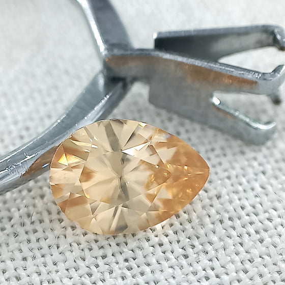 1.11ct Australian Pale Yellow Zircon Pear Cut