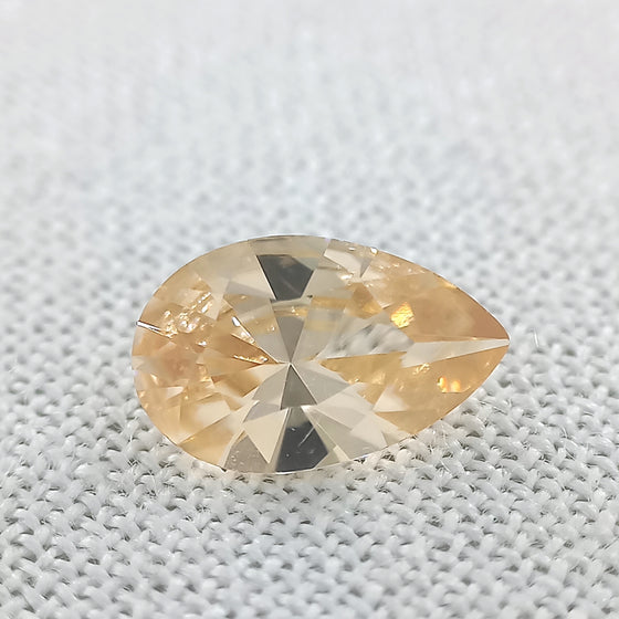 1.23ct Australian Pale Yellow Zircon Pear Cut