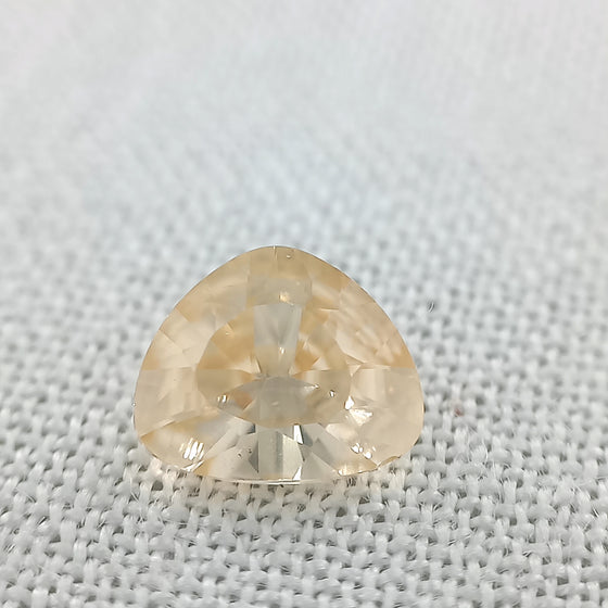 1.04ct Australian Pale Yellow Zircon Trillion Cut