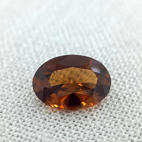 1.36ct Australian Brownish Orange Zircon Oval Cut