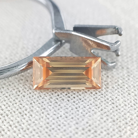 1.42ct Australian Orangish Yellow Zircon Rectangular Cut