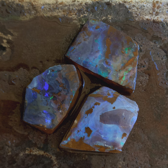 158ct TW Boulder Opal Rub Parcel