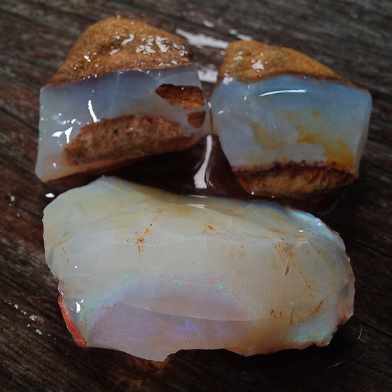 133ct 3 Pieces Crystal Pipe Opal